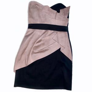 ASOS strapless mini colorblock cocktail dress